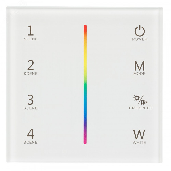 Панель Sens SMART-P22-RGBW White 12-24V, 4x3A, 2.4G ARL, IP20 пластик, 5 лет