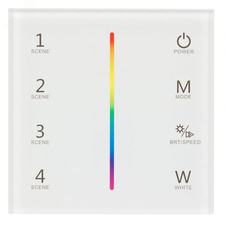Панель Sens SMART-P22-RGBW White 12-24V, 4x3A, 2.4G ARL, IP20 пластик, 5 лет
