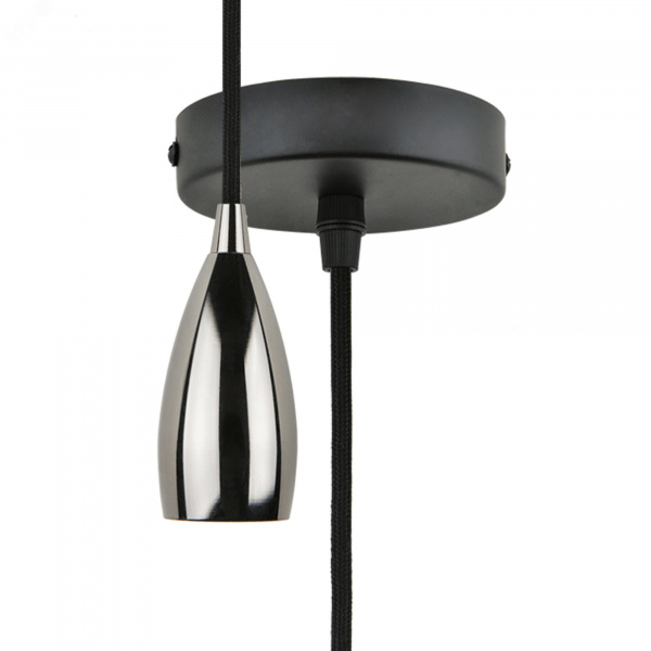 Патрон декоративный DLC-T-S32/E27 TS/1M/BL PEARL BLACK Techno с проводом (1м) и креплением Материал алюминий Цвет черный жемчуг