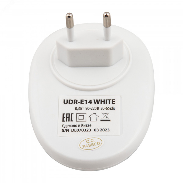 Ультразвуковой отпугиватель насекомых и грызунов UDR-E14 WHITE.  220В. Площадь до 120м2. Белый. TM Uniel