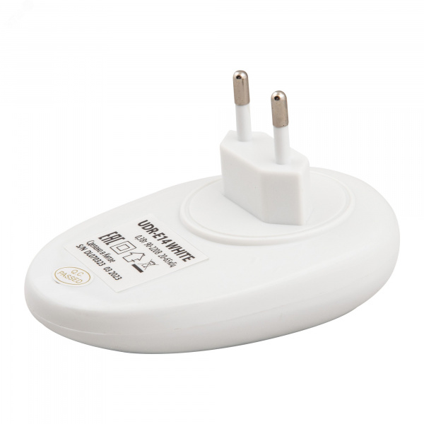 Ультразвуковой отпугиватель насекомых и грызунов UDR-E14 WHITE.  220В. Площадь до 120м2. Белый. TM Uniel