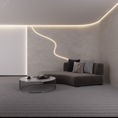 Лента герметичная AURORA-PS-A120-12x6мм 24V White6000 (10 W/m, IP65, 2835, 5м) (Силикон)