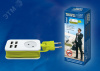 Удлинитель серии Travel, шнур 1,5м., 1 гнездо, 10A, б/з, 4USB(2,1A). Белый с салатовым  S-CT1-1,5U WHITE/GREEN