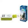Удлинитель серии Travel, шнур 1,5м., 1 гнездо, 10A, б/з, 4USB(2,1A). Белый с салатовым  S-CT1-1,5U WHITE/GREEN