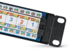 Патч-панель 19' (1U). 24 порта RJ-45. категория 6.Dual IDC. с задним кабельным организатором
