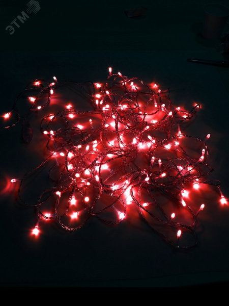 Электрогирлянда наружная 120 LED 12 м красная