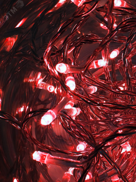 Электрогирлянда наружная 120 LED 12 м красная