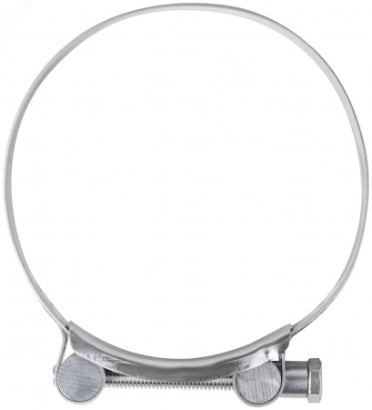 Хомут обжимной силовой шарнирный 104-112мм нержавеющая сталь