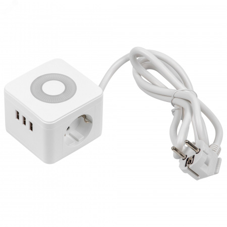 Удлинитель Standard c с заземлением шнур 1,5м 2 гнезда 3 USB 16А белый S-GCD2-1,5SBU WHITE