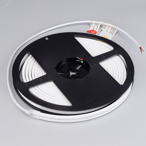 Лента герметичная MOONLIGHT-SIDE-A168-4x10мм 24V Warm3000 7.2 W/m, IP65, 5м, wire x2 вывод кабеля прямой