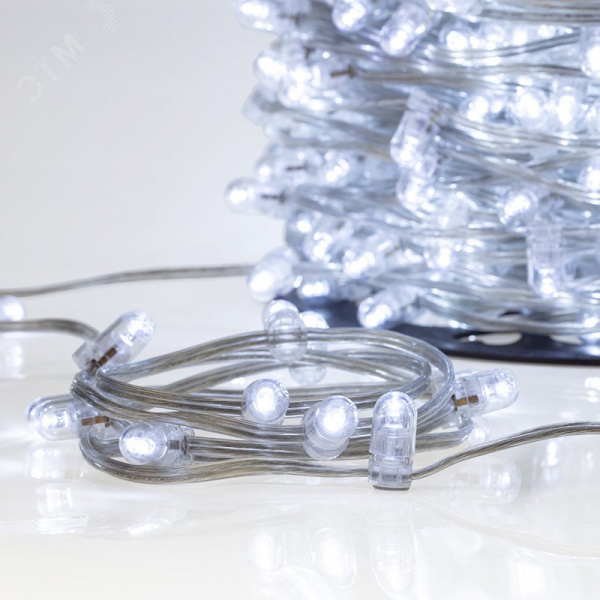 Гирлянда LED клип-лайт 12 V, прозрачный ПВХ, 150 мм, диоды белые