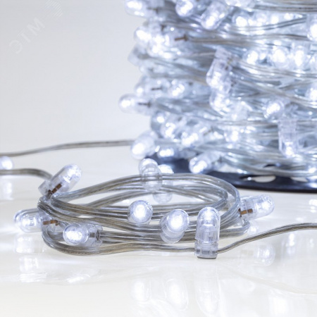 Гирлянда LED клип-лайт 12 V, прозрачный ПВХ, 150 мм, диоды белые