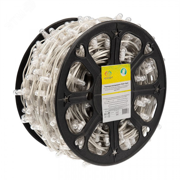 Гирлянда LED клип-лайт 12 V, прозрачный ПВХ, 150 мм, диоды белые