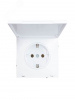 ZIMA Розетка с заземлением с крышкой, 16 А, механизм, белая Lezard 704-0288-123BQC
