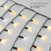 Гирлянда светодиодная Бахрома Айсикл 4х0,6 м, 128 LED теплый белый, черный каучук, IP67, эффект мерцания, 230 В нужен блок питания