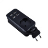 Удлинитель Travel шнур 1,5м 1 гнездо 10A без заземления 4USB 2,1A черный ТМ S-CT1-1,5U BLACK