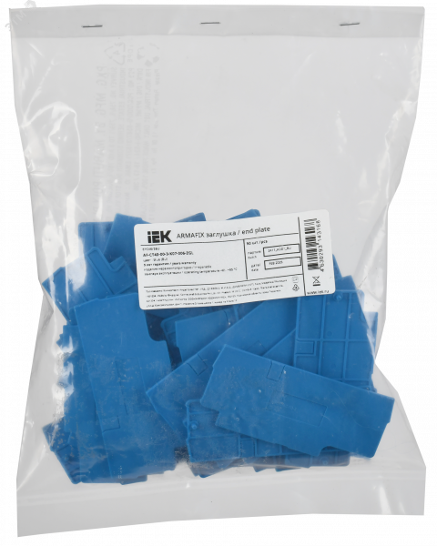 ARMAFIX Заглушка EPCX6-3 BU для колодки клеммной CP/CX6-3 синяя IEK