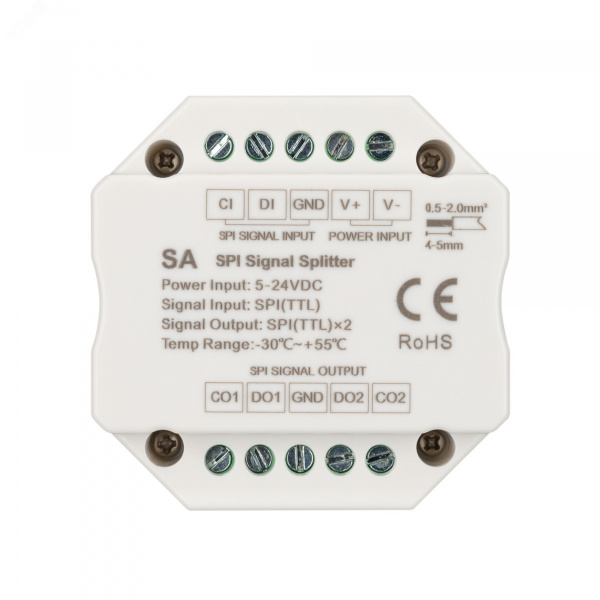 Усилитель SMART-SPI 12-24V, 2 output, IP20 пластик, 5 лет