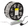 Гирлянда LED клип-лайт 12 V, прозрачный ПВХ, 150 мм, диодов тёплый белый, Flashing белый