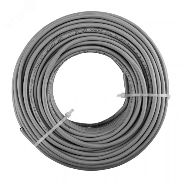 Витая пара F/UTP CAT5e 4PR 24AWG CCA PVC IN серый 50 м