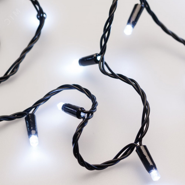 Гирлянда светодиодная декоративная ARD-STRING-PRO-10000-BLACK-100LED-STD WHITE 230V, 7W ARDCL, IP65
