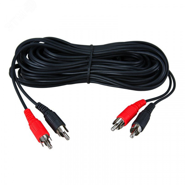 Шнур 2 RCA - 2 RCA, 3 м., черный