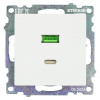 Розетка 2-местная USB+TypeC (механизм) 250В 3А max 20W серия Катрин белый STEKKER