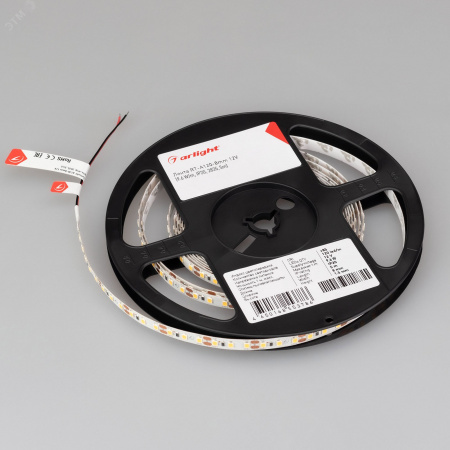 Лента светодиодная 9,6 Вт/м 12В IP20 8000K 120LED/м RT/RTW-A120-8-11mm SMD 2835 5 м