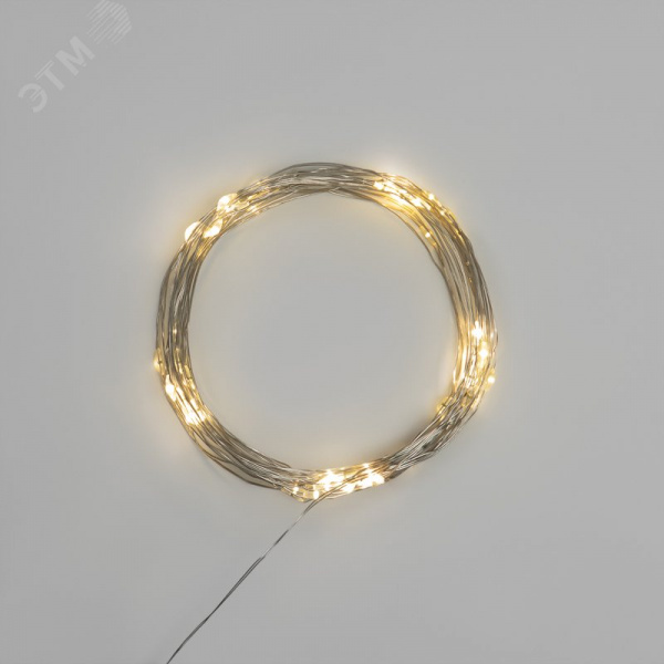 Гирлянда Роса 5 м, 50 LED, USB, теплое белое свечение