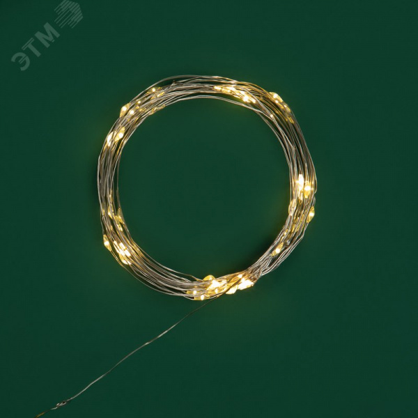 Гирлянда Роса 5 м, 50 LED, USB, теплое белое свечение