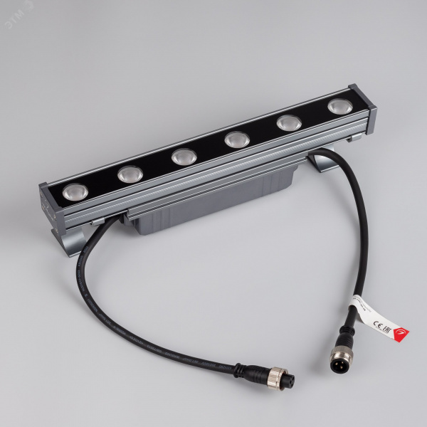Прожектор линейный AR-LINE-300-6W Warm3000 (GR, 30 deg, 230 В) (IP65 Металл, 3 года)