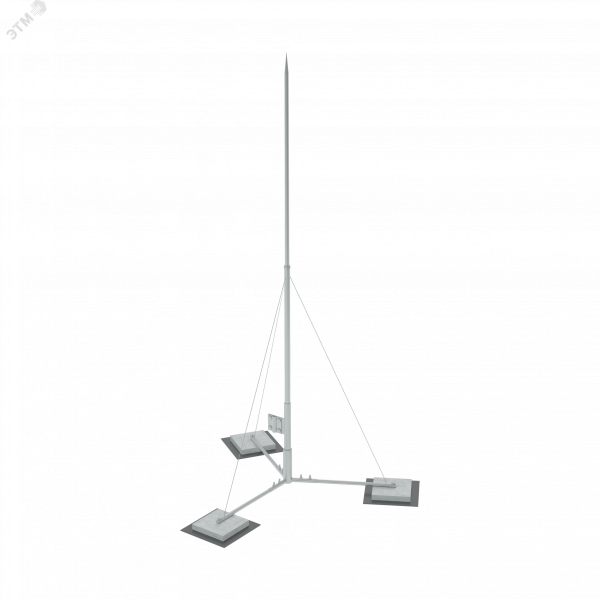 Мачта молниеприемная вольностоящая составная H10,2 м неразборное основание HD