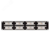 Патч-панель TERACOM CS 19'' Cat.6A 1U полный экран STP 24 порта RJ-45 Dual IDC с органайзером