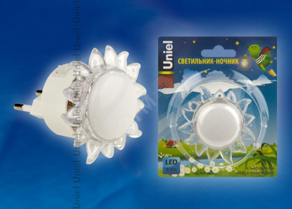 Ночник светодиодный DTL308 0,5W 4LED триколор (красный, синий, зеленый) Подсолнух