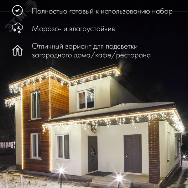 Дюралайт LED, фиксинг 2W, 24 LED/м, белый, 25 м