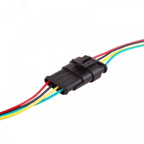 DJ7041-1.5-21 автомобильный разъем гнездо с проводом 20 см (4-контактный),