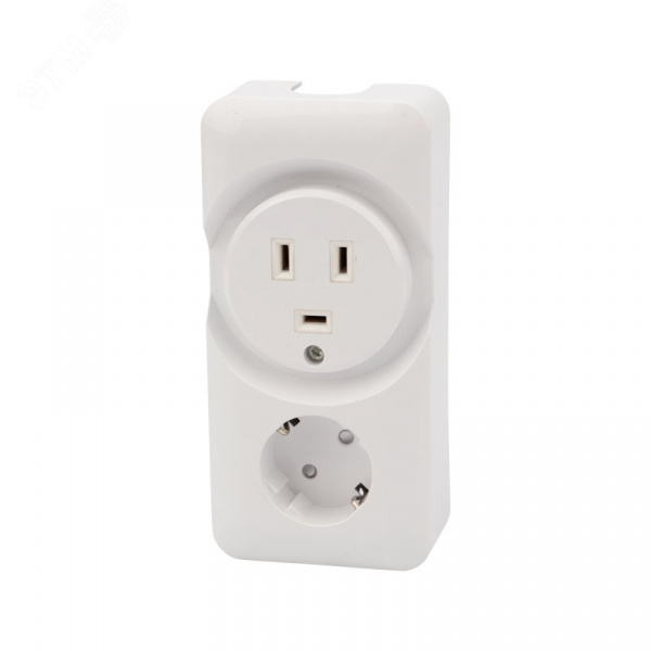 Розетка РШ/Евро двойная для электрической плиты 32 А/16 A, 250 В, 2Р+РЕ ОУ белая REXANT
