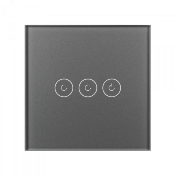 Выключатель сенсорный SWT-OMALI-S03-ZB-GR 250V, 10A, Zigbee Стекло