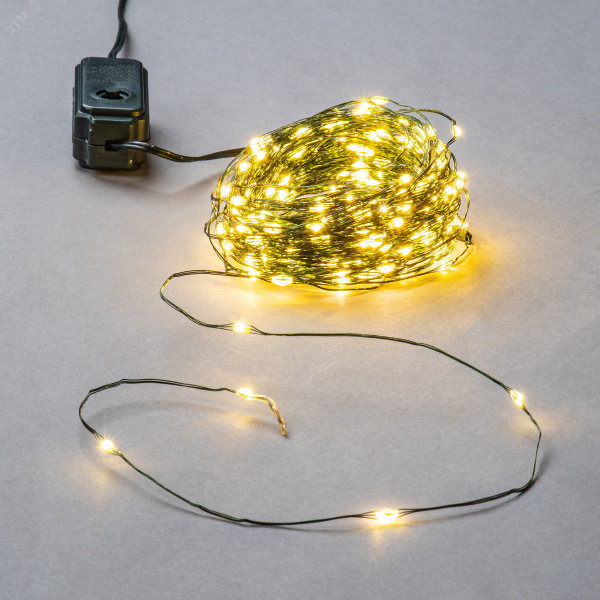 Гирлянда светодиодная Роса 50 м 500 светодиодов теплый белый свет зеленый провод ULD-S5000-500/DGA WARM WHITE IP20 DEW
