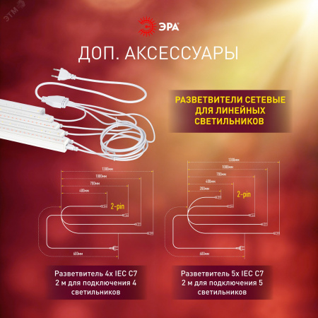 Светильник для растений фитолампа светодиодная линейная ФИТО-18W-PFR-GR полного спектра 18 Вт GREEN LINE