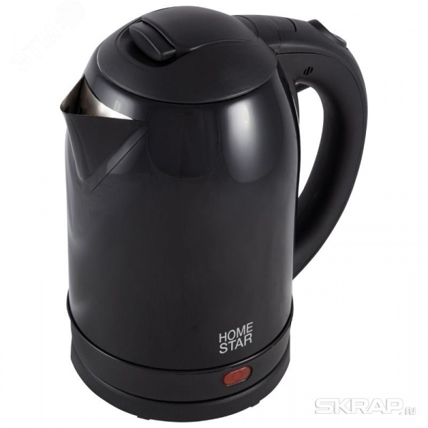 Чайник стальной HS-1009 black на 1.8 л, цвет черный
