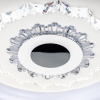 Люстра потолочная светодиодная диммируемая, CRYSTAL 3D, с ДУ, 3 режима, 480х480х60мм, 120Вт, 3000+6400K/4200K/6400+3000K, 40м, белый