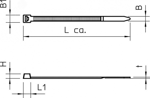 Кабельная стяжка чёрная УФ стойкая 2,5x100mm