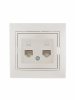 Мира Розетка RJ 45x2 жемчужно-белый