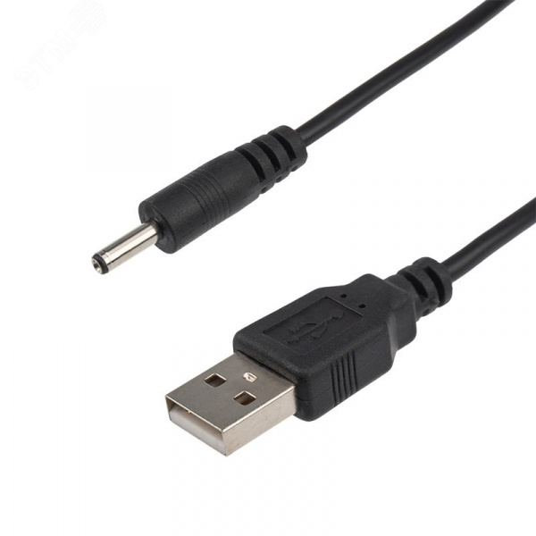 Кабель USB штекер - DC 1.4х3.4мм, 1.5 м., черный