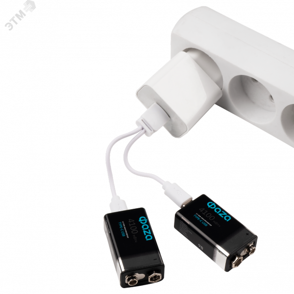Аккумулятор литиевый с USB разъемом тип C 9V-4100mWh-B2