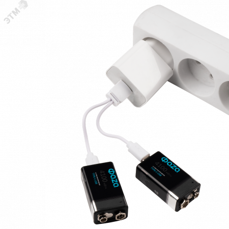 Аккумулятор литиевый с USB разъемом тип C 9V-4100mWh-B2