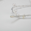 Гирлянда светодиодная Жемчужинки 1,5 м, 10 LED, прозрачный ПВХ, свечение теплый белый, 2 х АА батарейки не в комплекте
