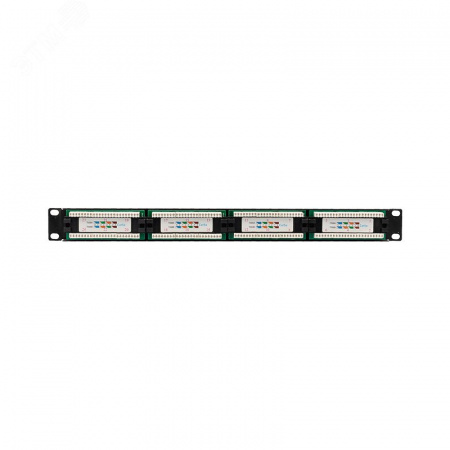 Патч-панель 19 1U 24 порта RJ-45 категория 5e UTP черная