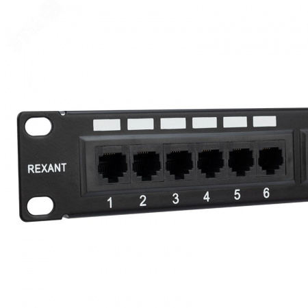 Патч-панель 19 1U 24 порта RJ-45 категория 5e UTP черная